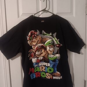 Super Mario Bros. Movie Graphic T-shirt Black TimberXXL Nintendo Tee